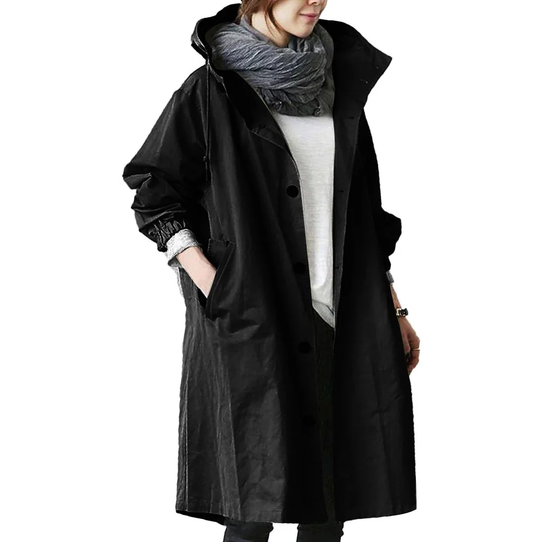 Women's Long Waterproof Raincoat - Image 2