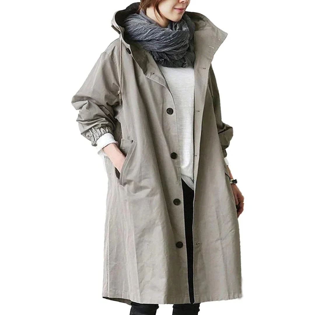 Women's Long Waterproof Raincoat - Image 4