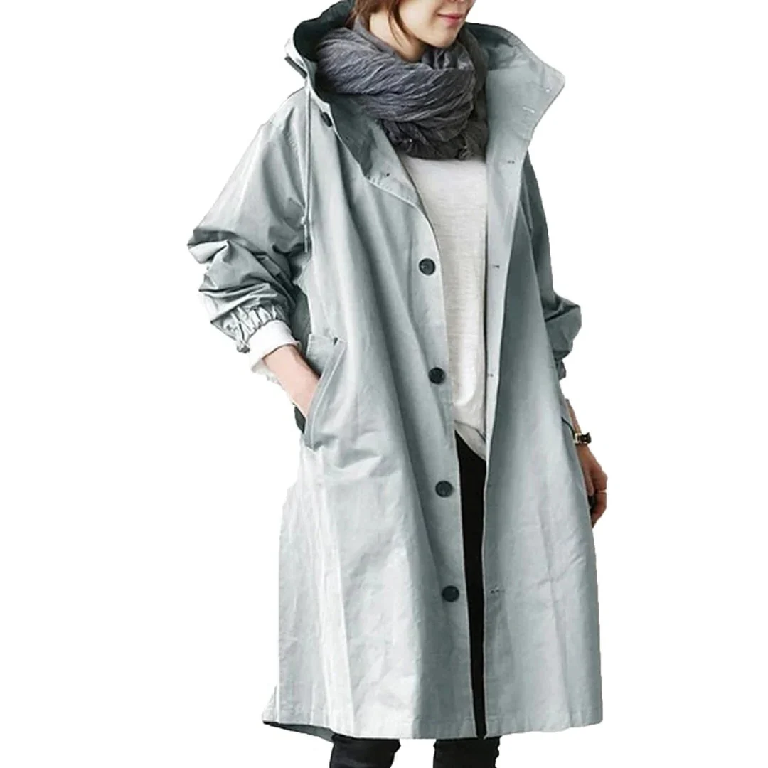 Women's Long Waterproof Raincoat - Image 6