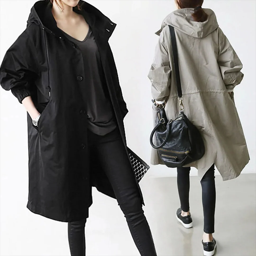 Women's Long Waterproof Raincoat - Image 7