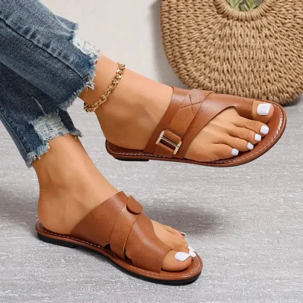 Women's Orthopedic Bunion Correction Leather Sandals - Image 2