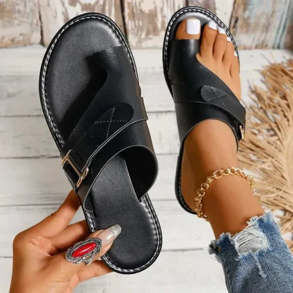 Women's Orthopedic Bunion Correction Leather Sandals - Image 3