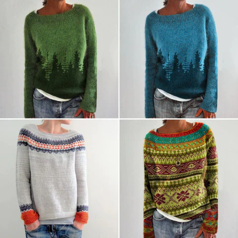Women's retro sweater - Image 7