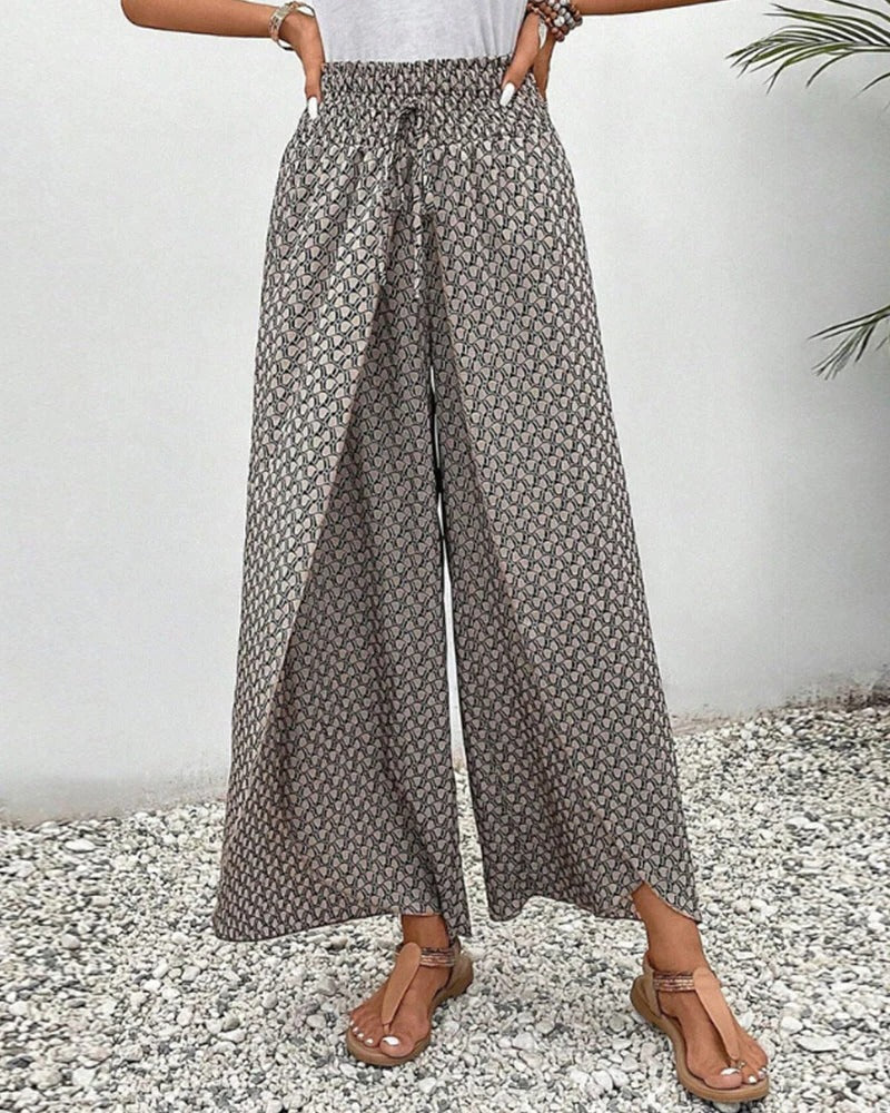 Women's Trousers With Geometric Print - Image 2