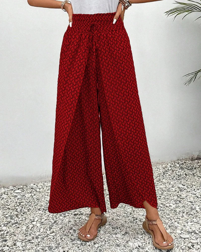 Women's Trousers With Geometric Print - Image 5