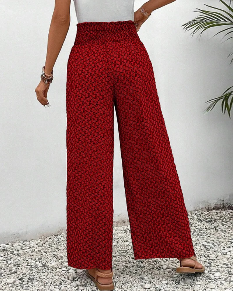 Women's Trousers With Geometric Print - Image 6