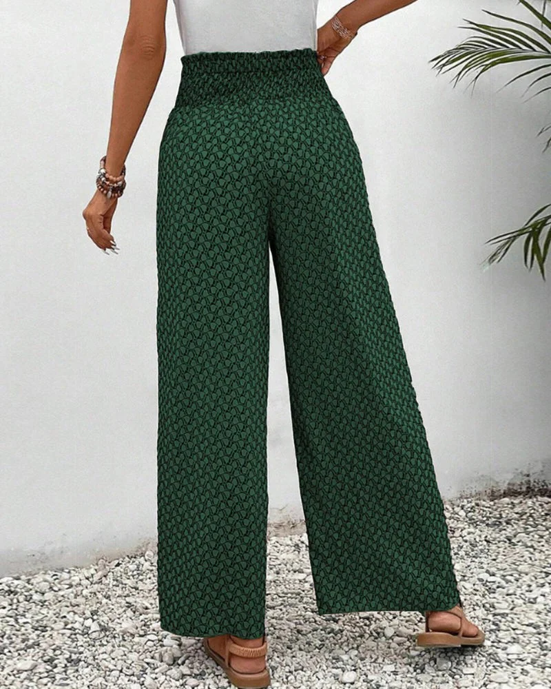 Women's Trousers With Geometric Print - Image 9
