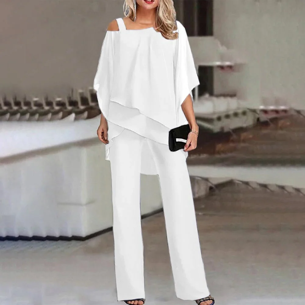 Women's Two-Piece Set| Elegant two-piece set with cold shoulder - Image 3