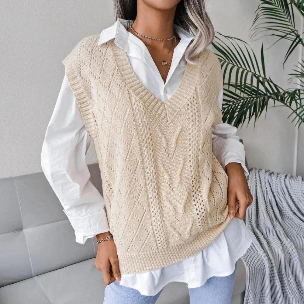 Women's V-Neck Knitted Cardigan - Image 6