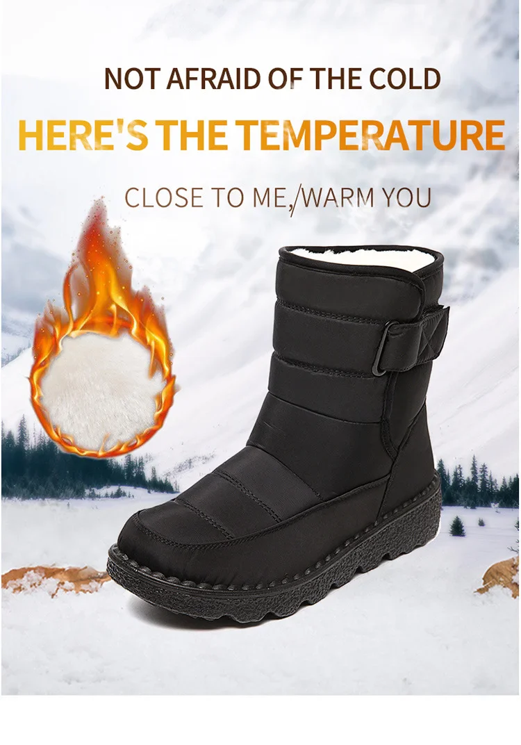 Women's waterproof, non-slip and warm snow boots - Image 6