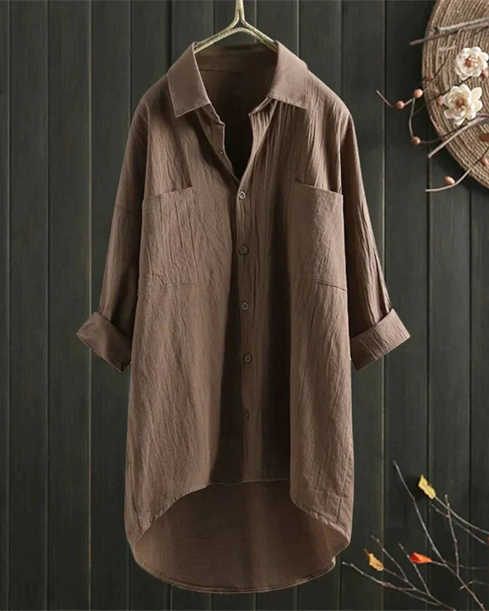 Women's White Linen Blouse - Image 4