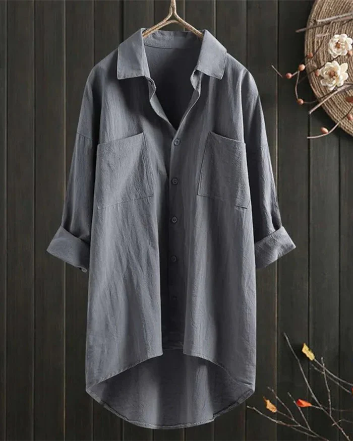 Women's White Linen Blouse - Image 5