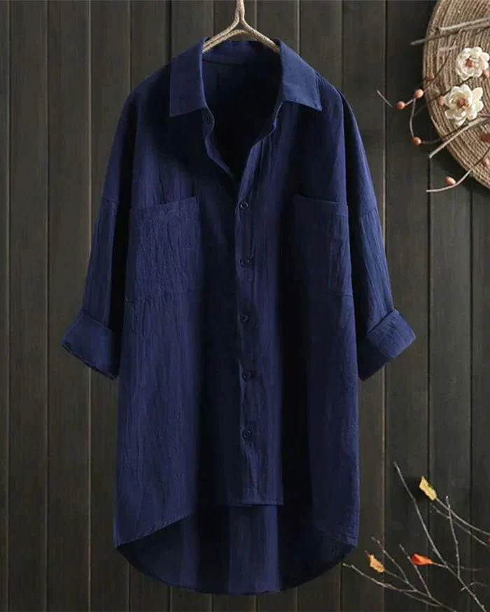 Women's White Linen Blouse - Image 7