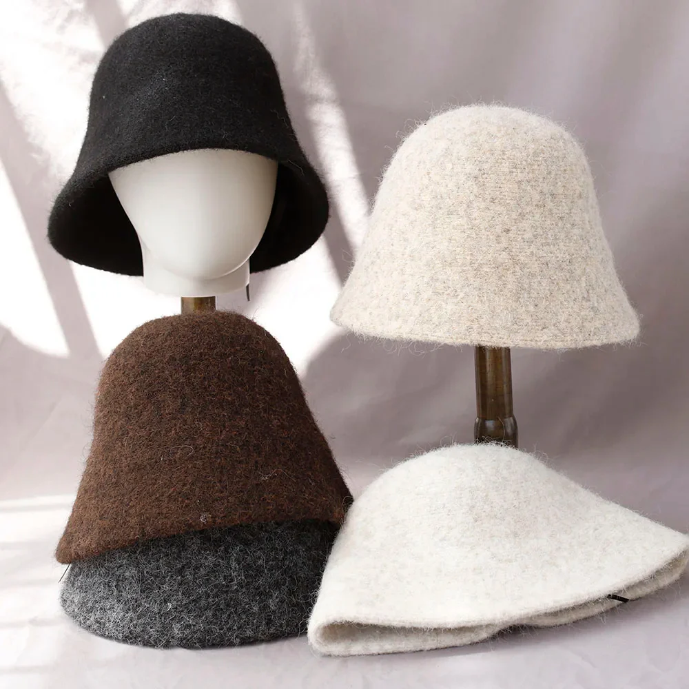 Women's Winter Wool Bucket Hat - Image 2