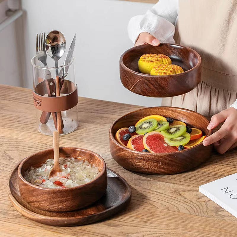 Wood Bowls For Food - Image 5