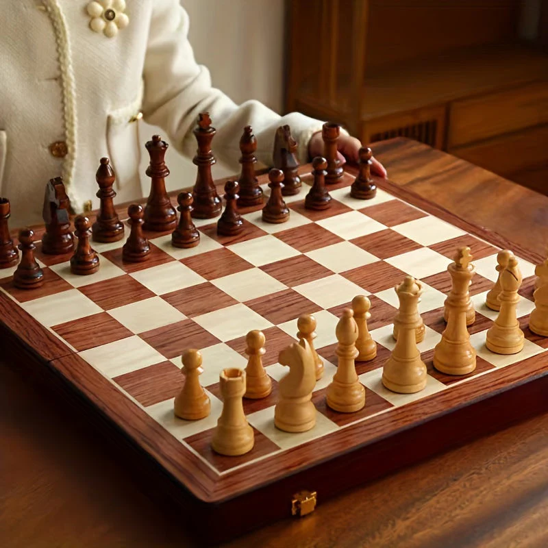 Wooden Chess Set - Perfect for Home and Travel - Image 4