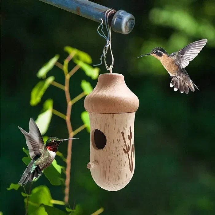 Wooden Hummingbird House - Gift for Natural Lovers - Image 12