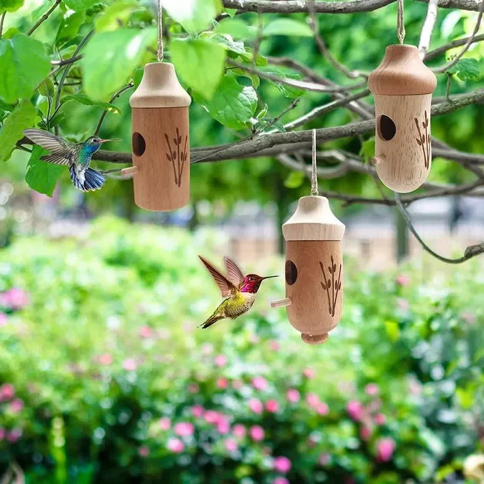 Wooden Hummingbird House - Gift for Natural Lovers - Image 9