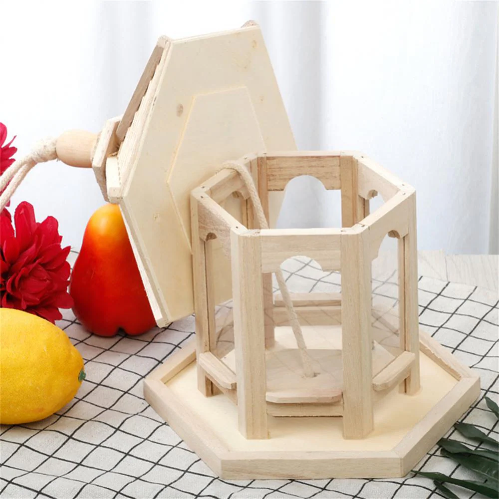 Wooden Transparent Household Bird Feeder - Image 6