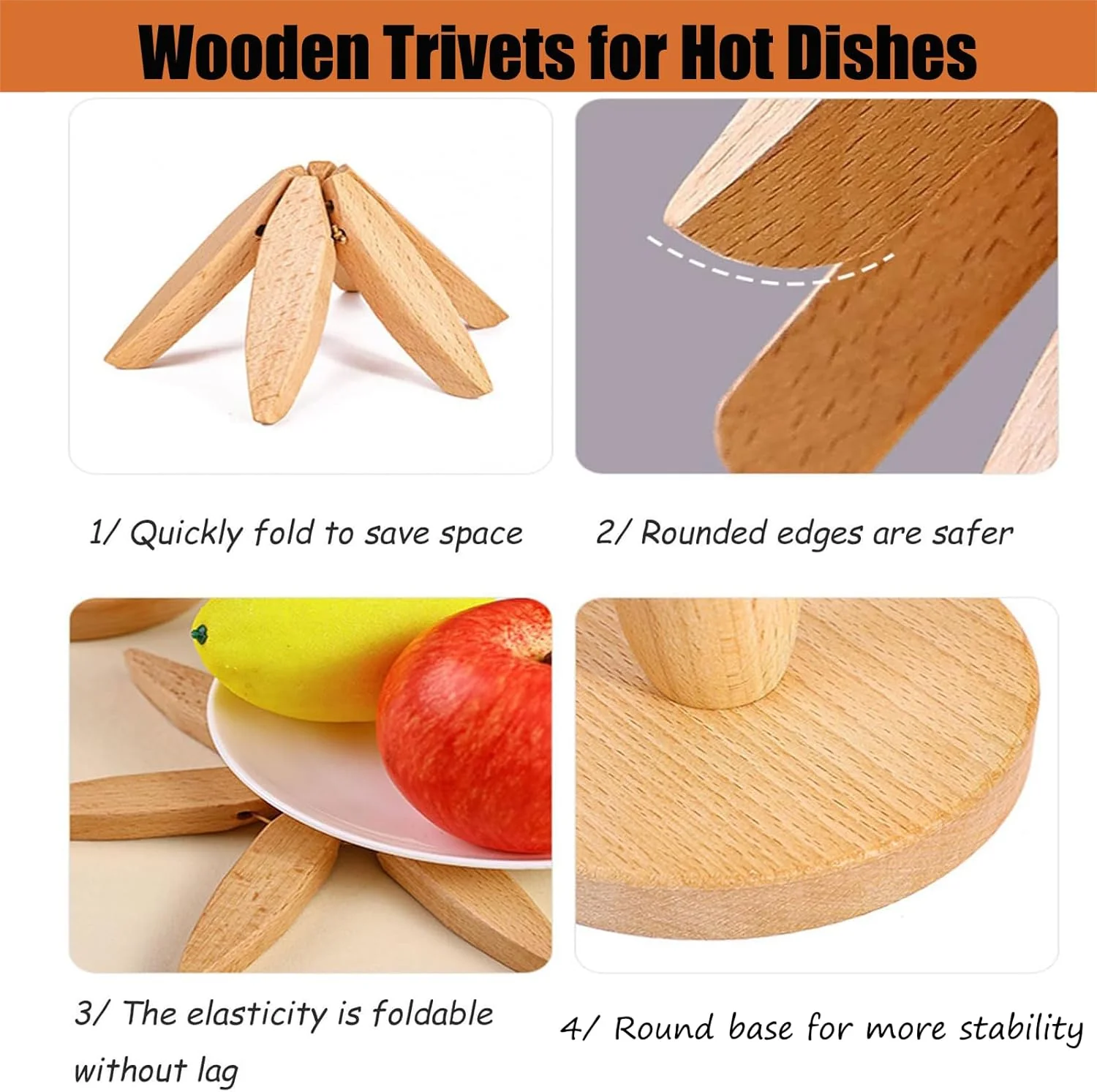 Wooden Trivets For Hot Dishes - Image 2