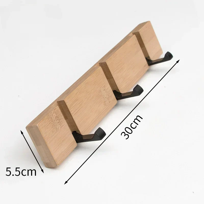 Wooden Wall-Mounted Coat Rack with Hidden Coat Hook - Image 3