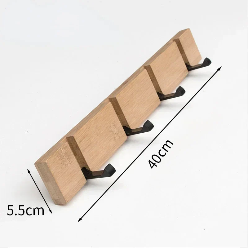 Wooden Wall-Mounted Coat Rack with Hidden Coat Hook - Image 4