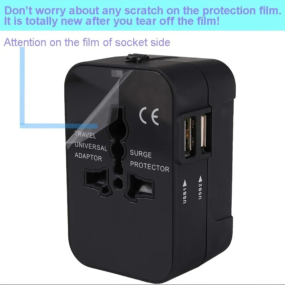 Worldwide Travel Adapter with Dual USB Charging Ports - Image 4