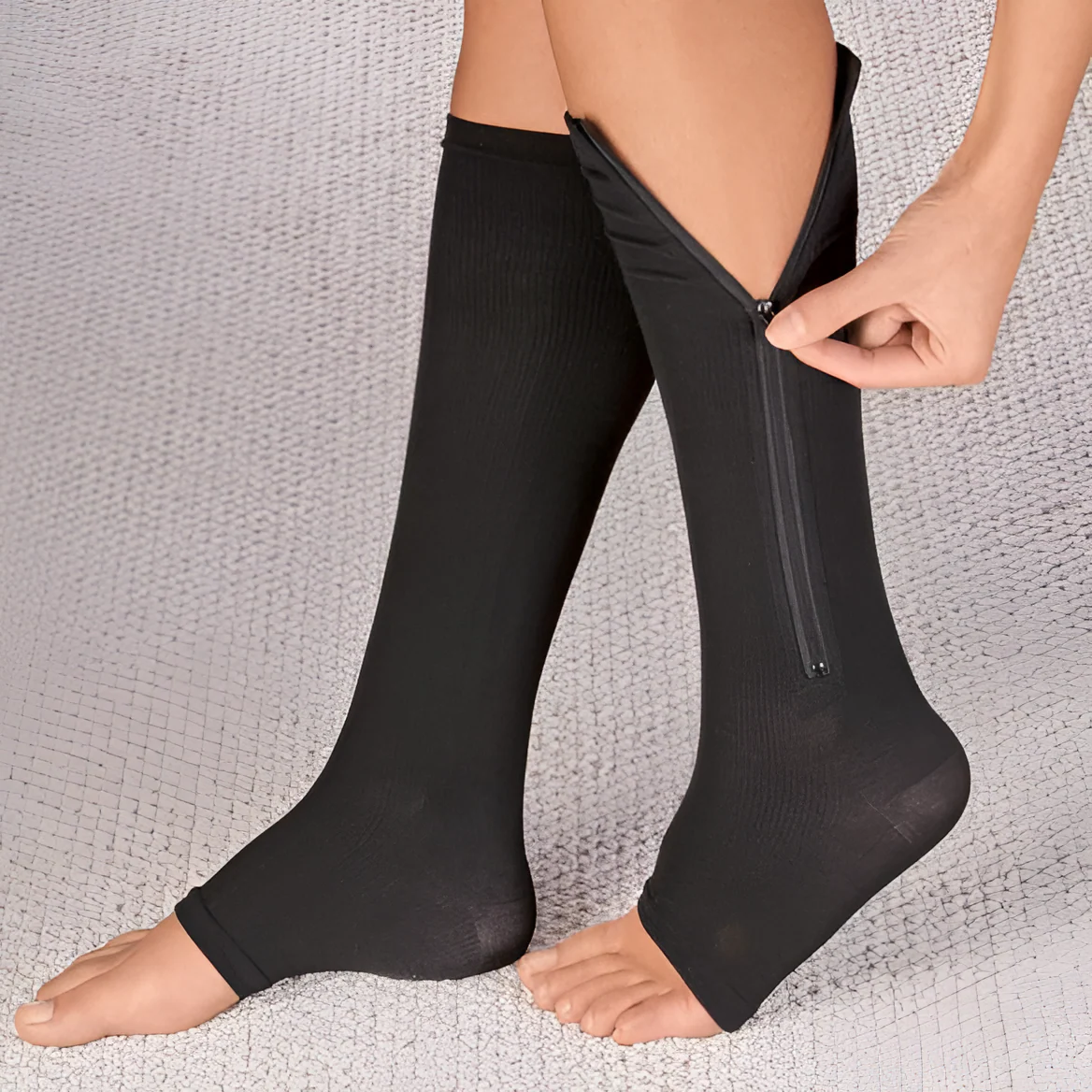 Zippered Compression Socks Support Stockings 20-30 mmHg - Image 2