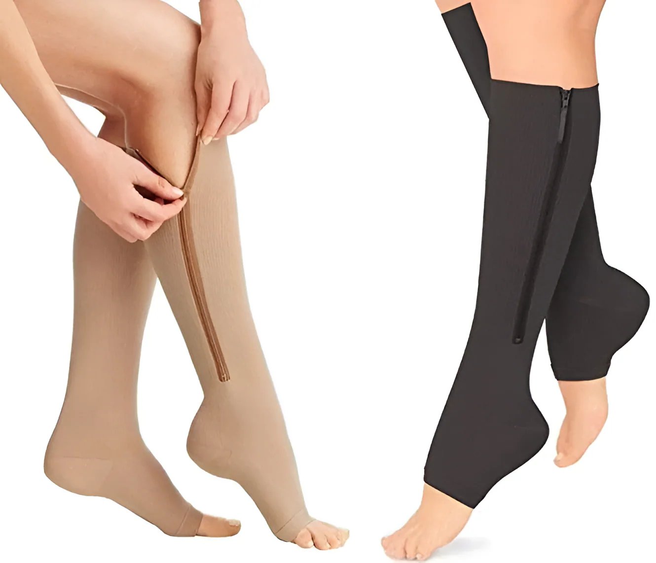 Zippered Compression Socks Support Stockings 20-30 mmHg - Image 5